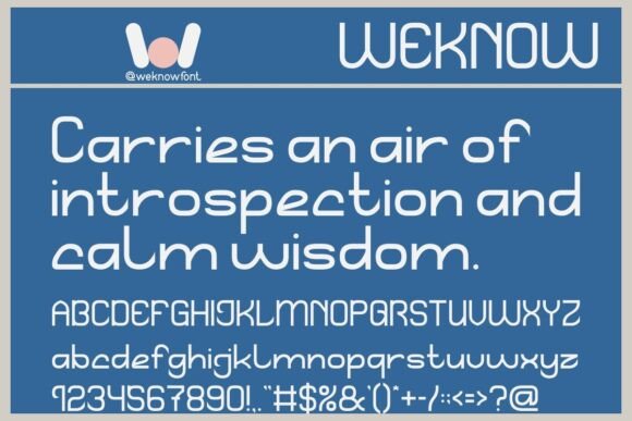 Quiet Thinker Font PNG with transparent background - Preview 1