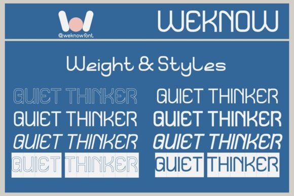Quiet Thinker Font PNG with transparent background - Preview 5