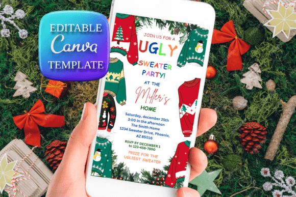 Ugly Sweater Christmas Party Invitation