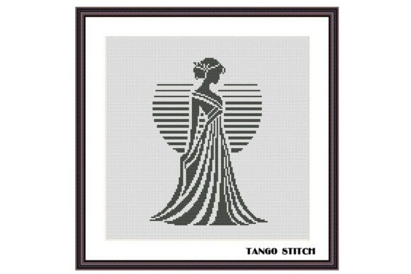 Vintage Woman Silhouette Cross Stitch