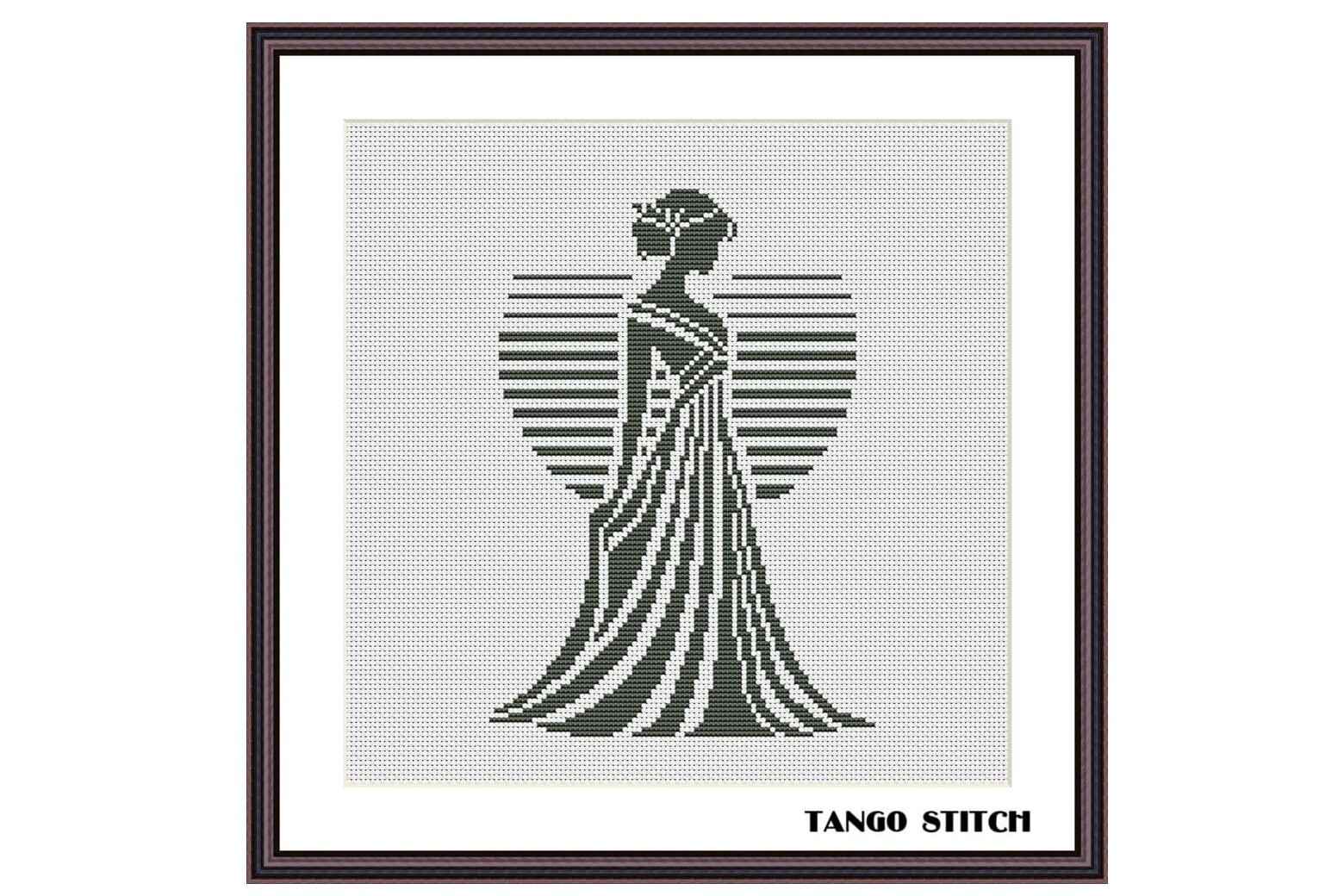 Vintage Woman Silhouette Cross Stitch