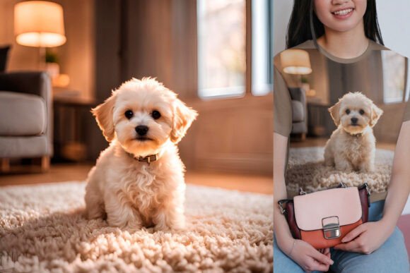 maltipoo dog t-shirt print sublimation svg horizontal layout for tumblers