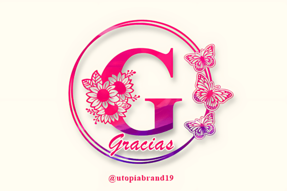 Bonnie Flower Monogram Font - Preview 3