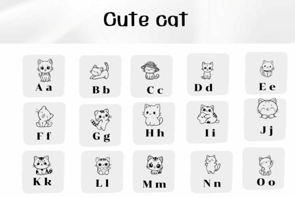 Cat Cute Font - Preview 1