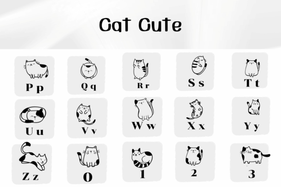 Cat Cute Font - Preview 2