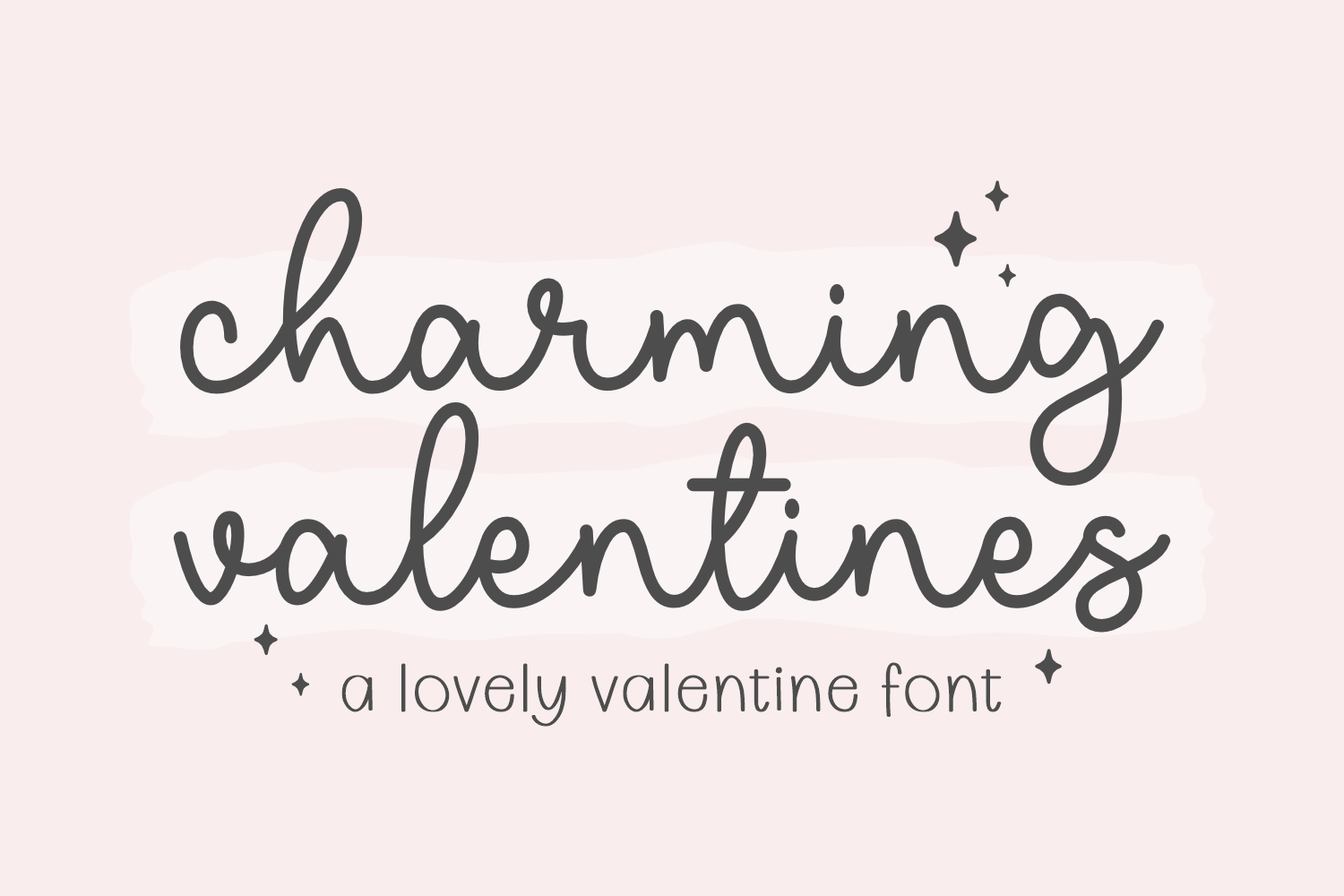 Charming Valentines preview, monoline script