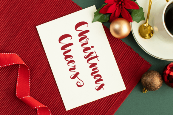 Christmas Bloom Font PNG with transparent background - Preview 4