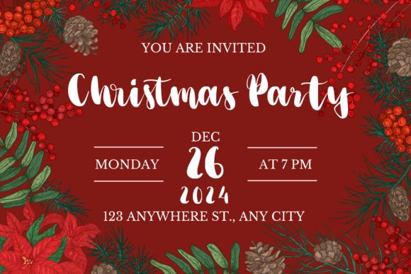 Christmas Bloom Font PNG with transparent background - Preview 5