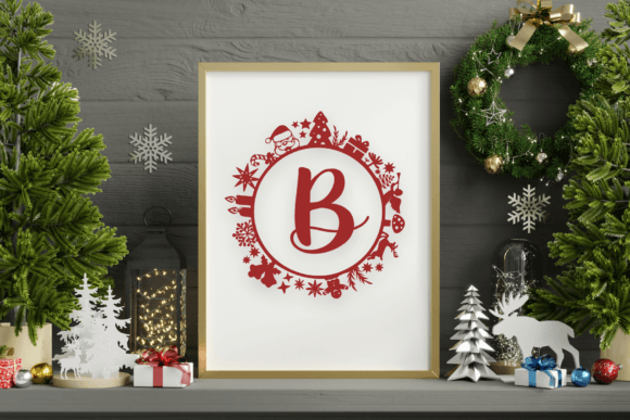 Christmas Festive Monogram Font - Preview 4