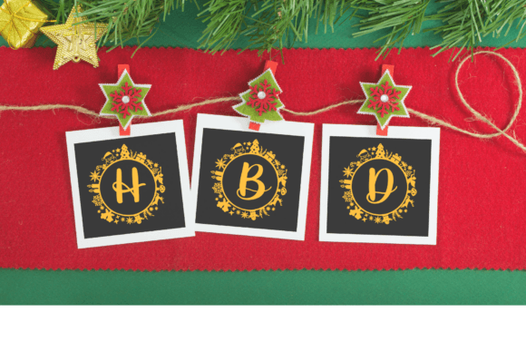 Christmas Festive Monogram Font - Preview 6