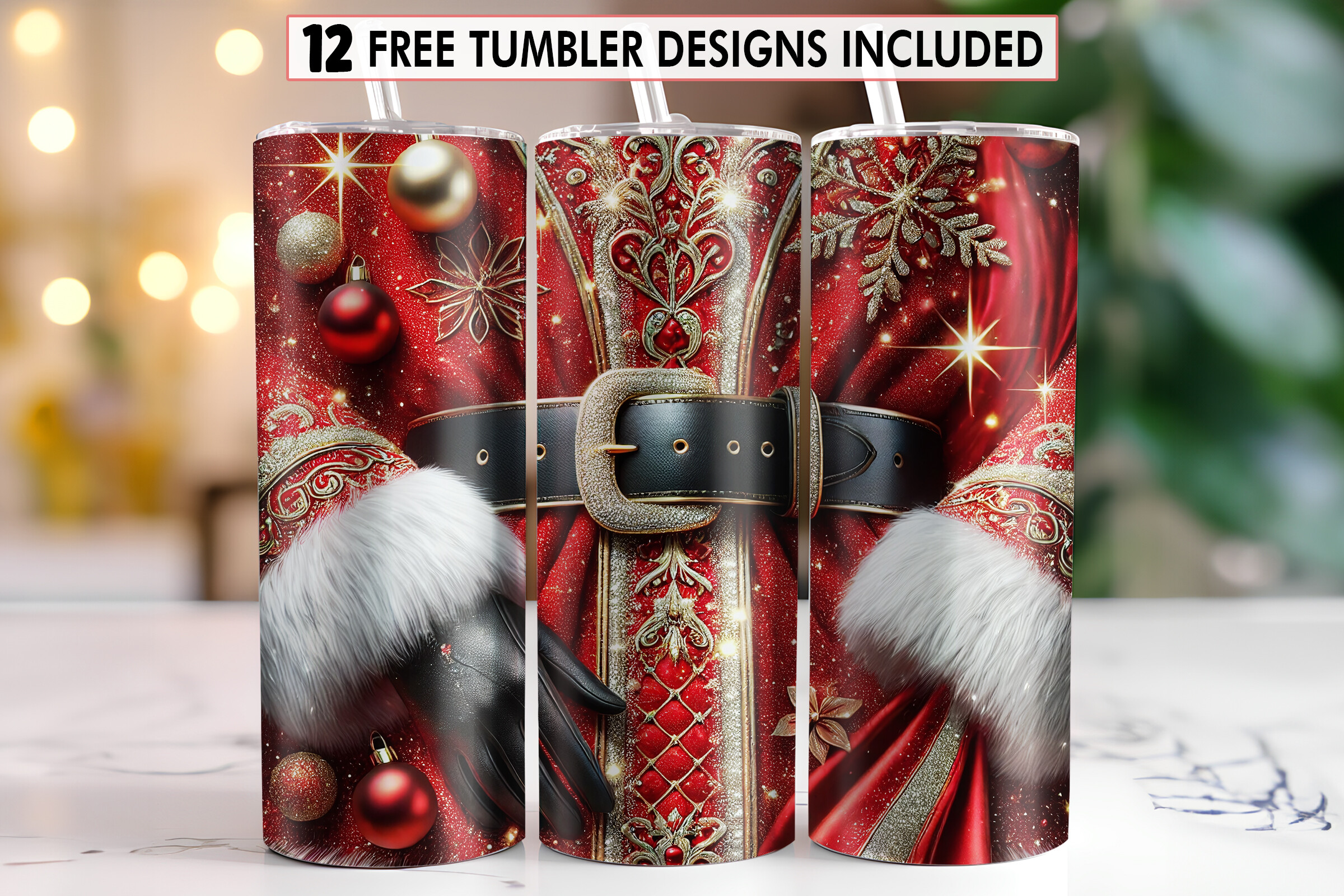 Christmas Santa Costume Tumbler Wrap PNG Graphic by TheBundleStore381 ...