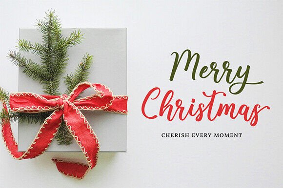 Christmas Serenity Font PNG with transparent background - Preview 2