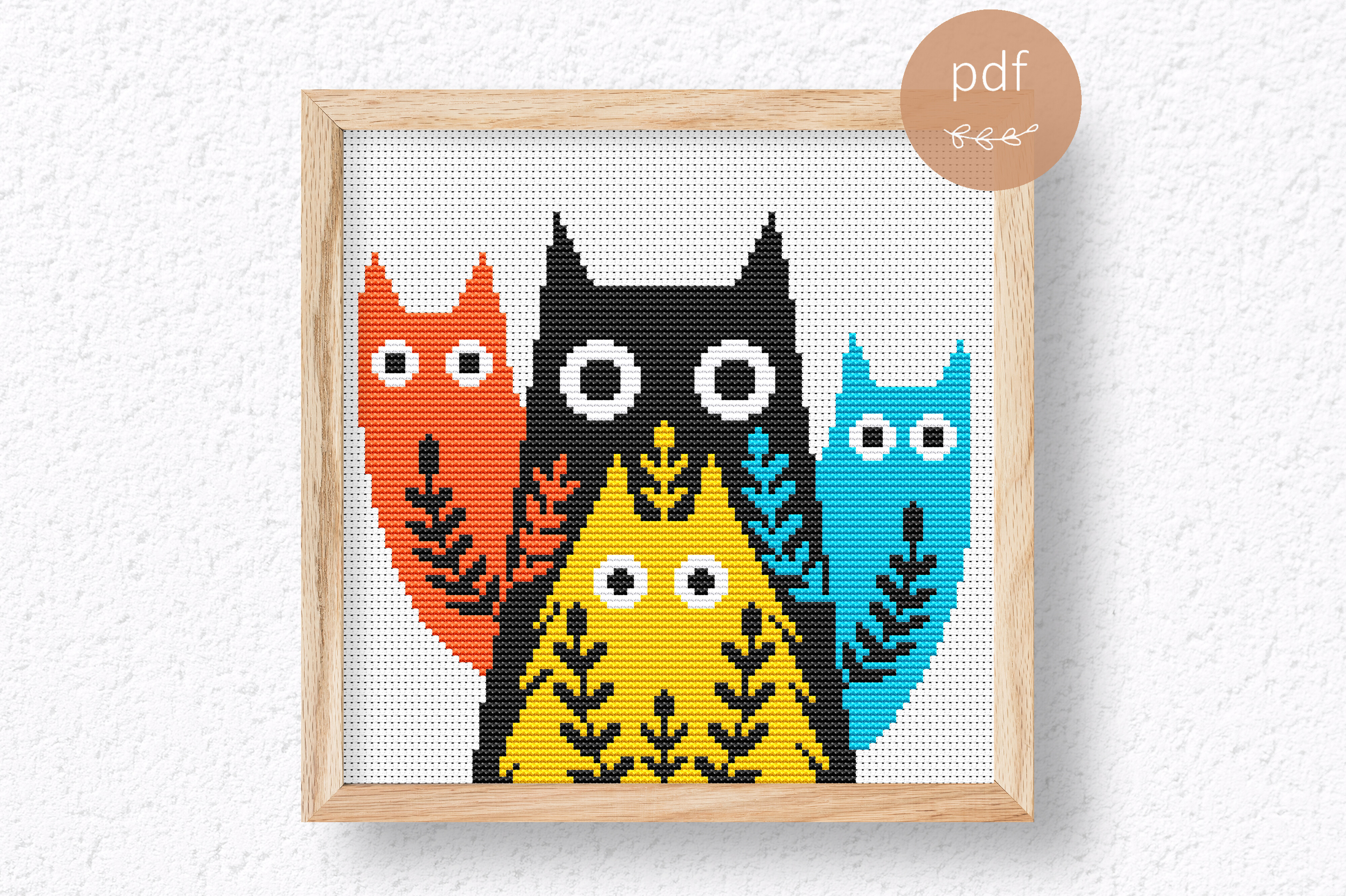 Colorful Cats Cross Stitch Pattern PDF