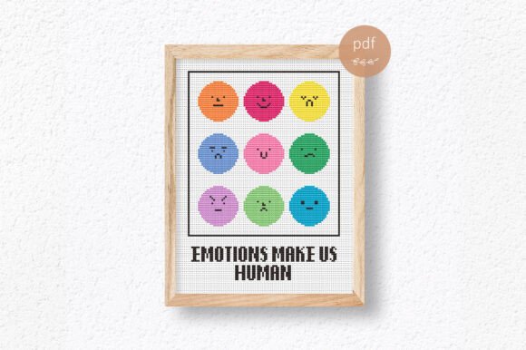 Emotions Cross Stitch Pattern PDF File