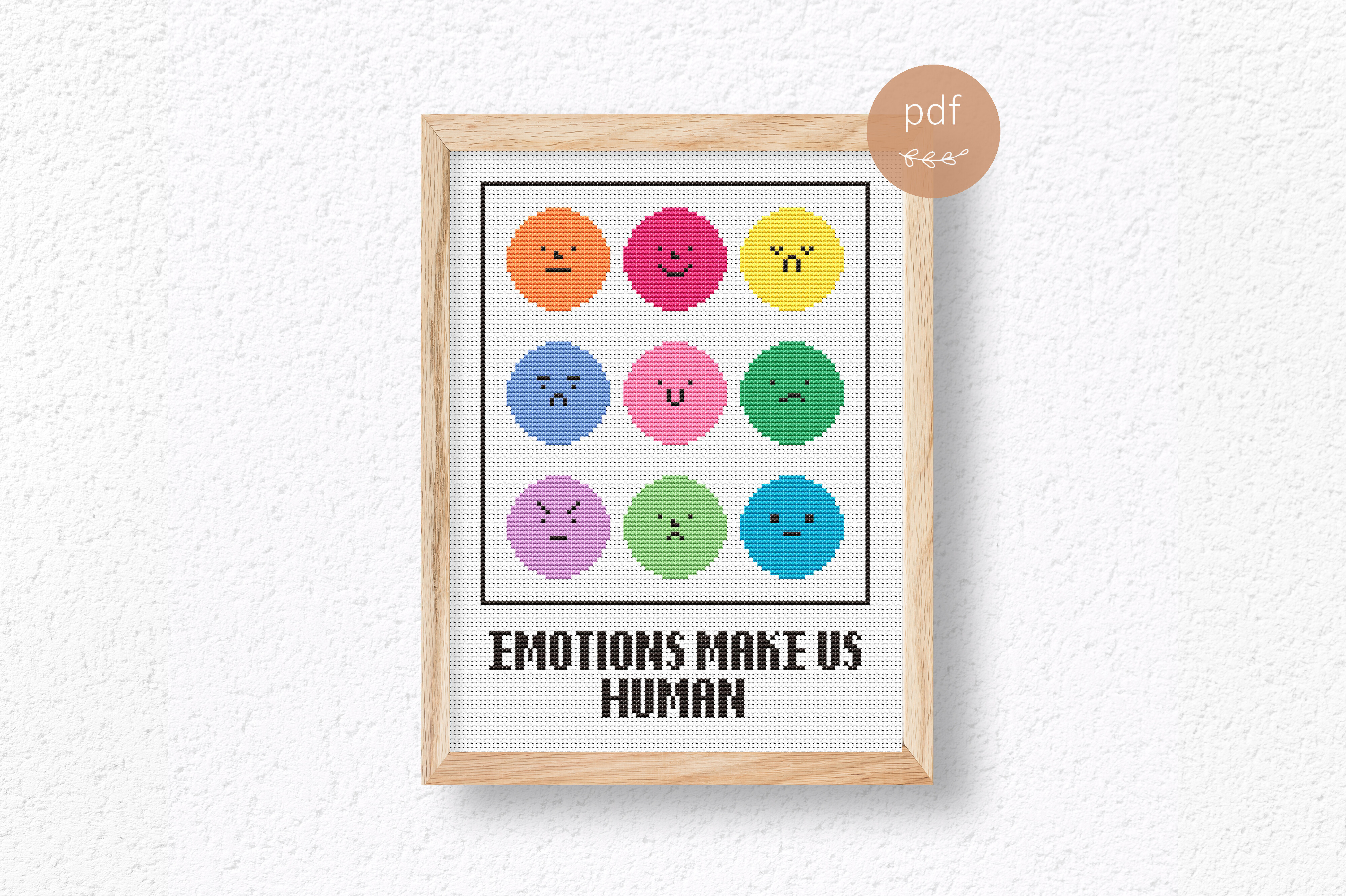 Emotions Cross Stitch Pattern PDF File