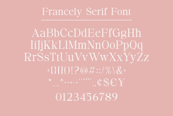Francely Font PNG with transparent background - Preview 2