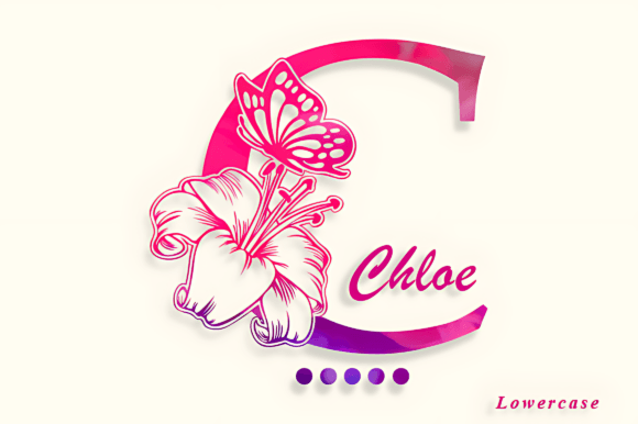 Linda Flower Monogram Font font preview - 3