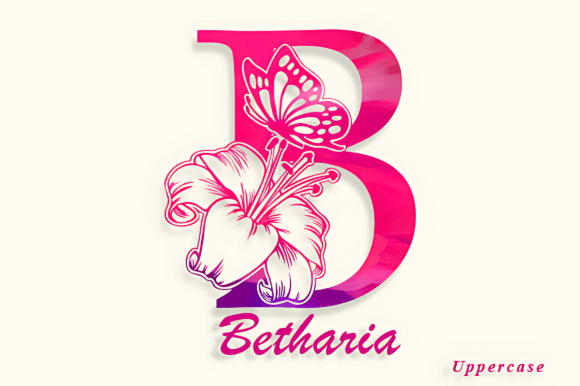 Linda Flower Monogram Font font preview - 4