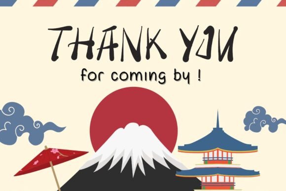 Nagasaki Japan Font PNG with transparent background - Preview 3
