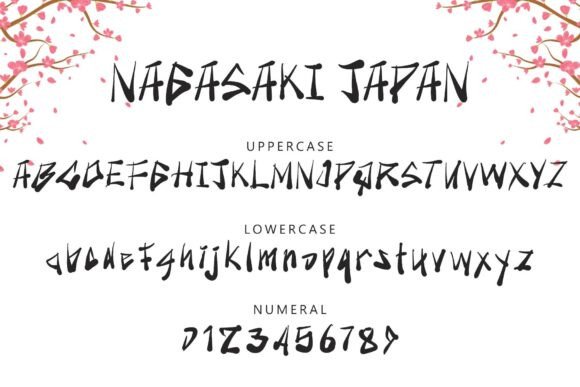 Nagasaki Japan Font PNG with transparent background - Preview 4