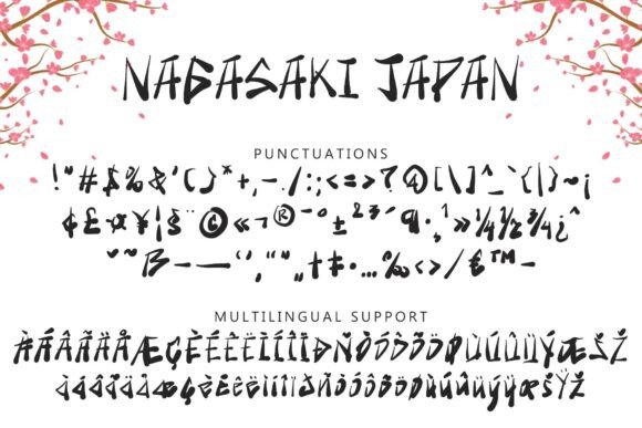 Nagasaki Japan Font PNG with transparent background - Preview 5