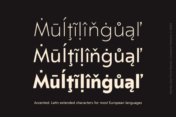 Nordic Geo Font PNG with transparent background - Preview 3
