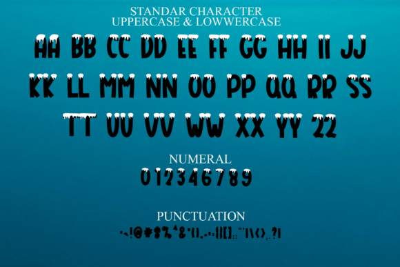 Original Snowman Font PNG with transparent background - Preview 2