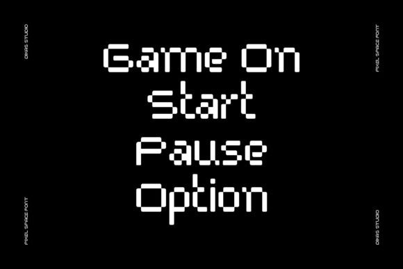 Pixel Space Font PNG with transparent background - Preview 6