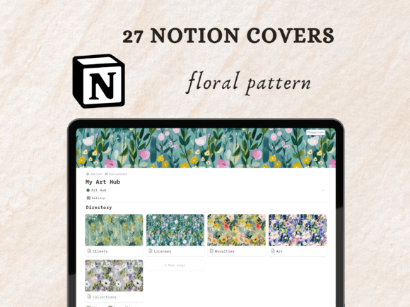 Vibrant Floral Design Notion Covers