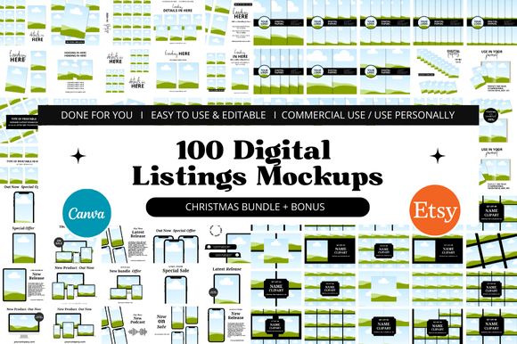 100+ Etsy Mockup Christmas Bundle