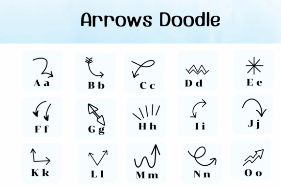 Arrows Doodle Font - Preview 1
