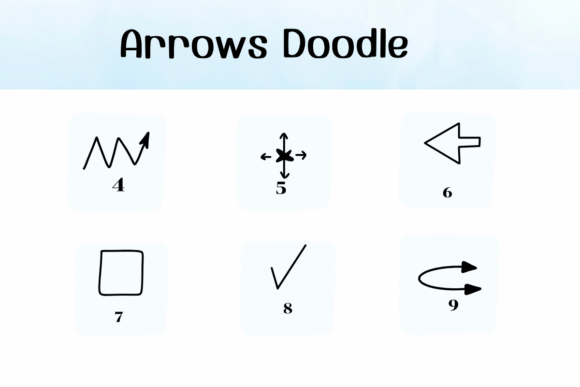 Arrows Doodle Font - Preview 3