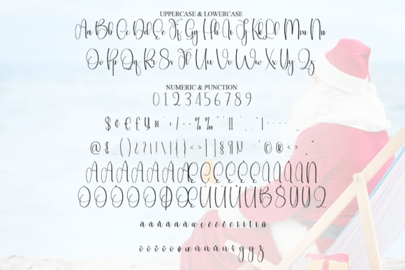 Beach Santa Font PNG with transparent background - Preview 6