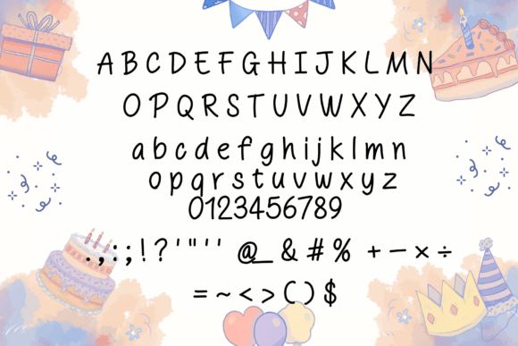 Birthday Font - Preview 1