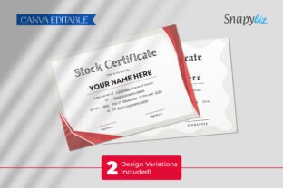 Blank Stock Certificate Canva Template Graphic by SnapyBiz · Creative ...