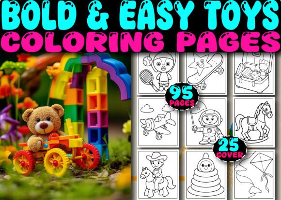 Bold & Easy Toys Coloring Pages for Kids