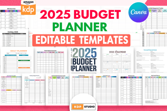 Budget Planner 2025 Canva Template