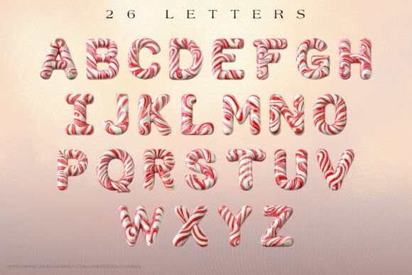 Candy Cane Christmas Font - Preview 1