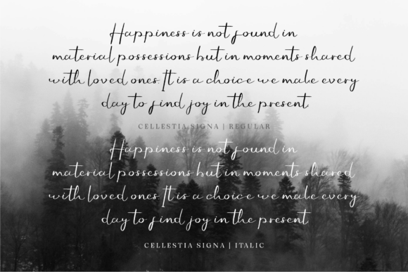 Cellestia Signa Font PNG with transparent background - Preview 3