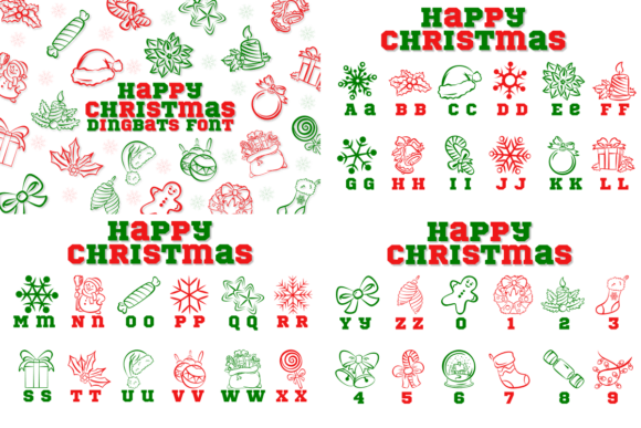 Christmas Doodle Bundle Font - Preview 1