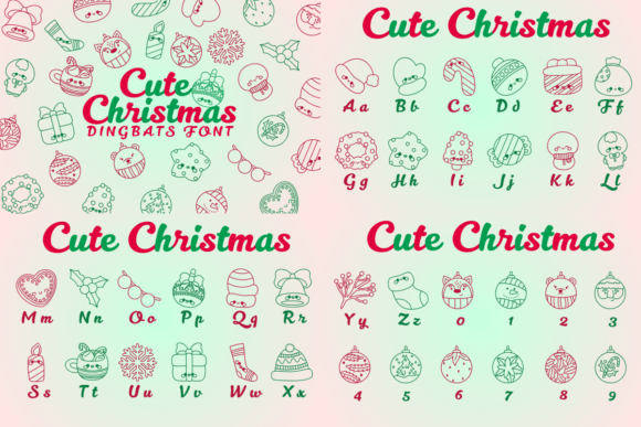 Christmas Doodle Bundle Font - Preview 3