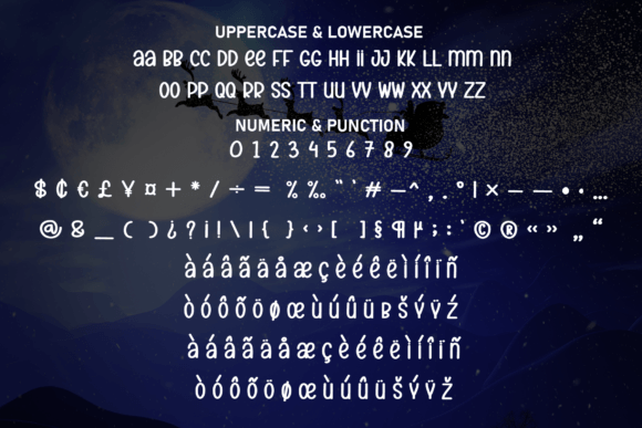 Christmas Moonlight Font PNG with transparent background - Preview 6