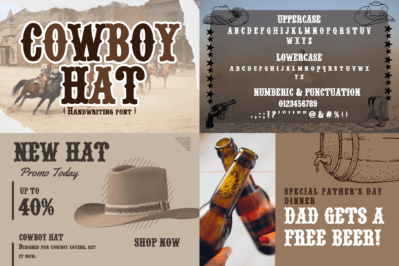 Cowboy Bundle Font - Preview 1