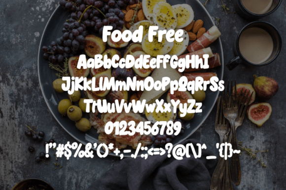 Food Free Font font preview - 1