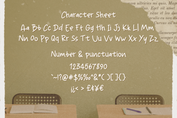Handvora Font PNG with transparent background - Preview 3