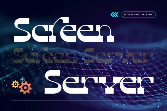 Interact Digitally Font PNG with transparent background - Preview 1