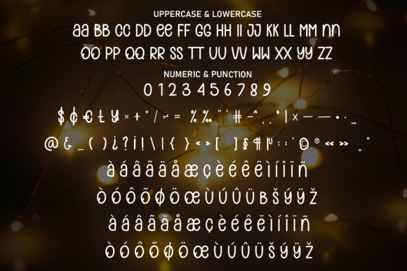 Lights Christmas Font PNG with transparent background - Preview 6