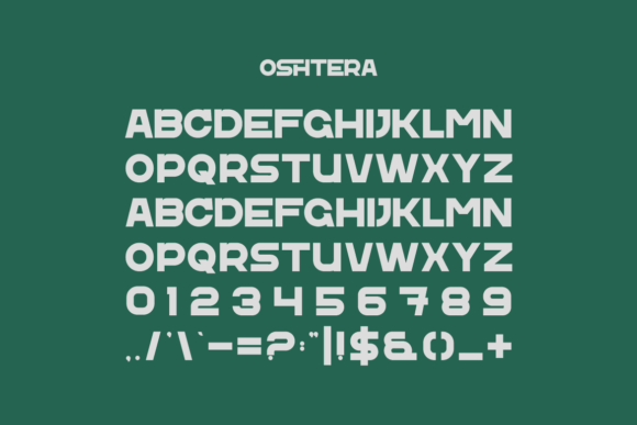 Oshtera Font PNG with transparent background - Preview 1