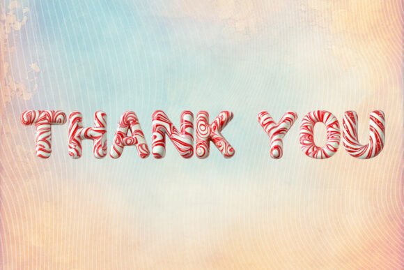 Peppermint Candy Cane Font PNG with transparent background - Preview 2