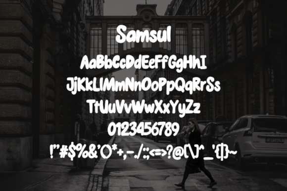 Samsul Font PNG with transparent background - Preview 1